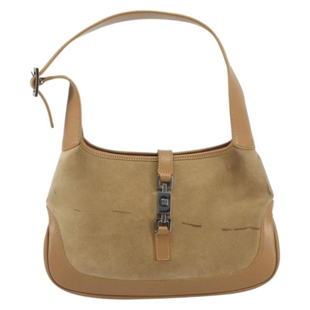 Gucci Web Jackie O Hobo Suede Beige Suede Shoulder Bag Bag